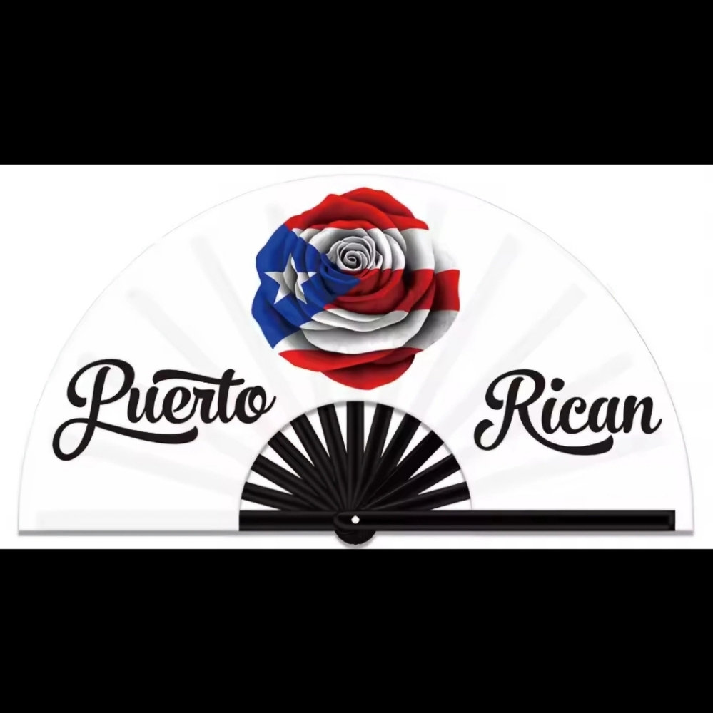 Puerto Rican Fan by - White and Black